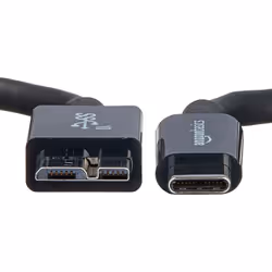 AmazonBasics L6LUC007-CS-R USB cable USB 2.0 0.9 m USB C Micro-USB B Black