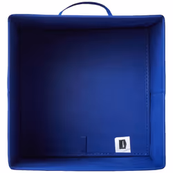 Collapsible Fabric Storage Cube/Organiser with Handles, Pack of 6, Solid Navy, 26.6 x 26.6 x 27.9 cm