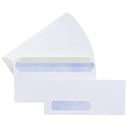 Amazon Basics #10 Security-Tinted Self-Seal Business Envelopes with Left Window  Peel & Seal Closure - 500-Pack  White