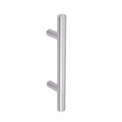 Amazon Basics Euro Bar Cabinet Handle (1/2-inch Diameter)  5.38-inch Length (3-inch Hole Center)  Satin Nickel  25-Pack