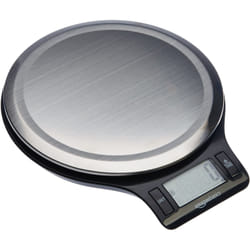 AmazonBasics EK3211 kitchen scale Black, Stainless steel Countertop Round Electronic kitchen scale