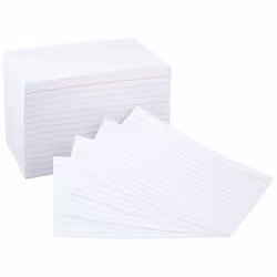 Amazon Basics Ruled Lined Index Note Cards 500 Count 5 Pack of 100 White 4 in x 6 in