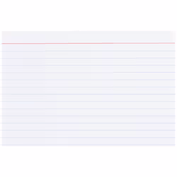 Amazon Basics Ruled Lined Index Note Cards  500 Count  5 Pack of 100  White  4 in x 6 in