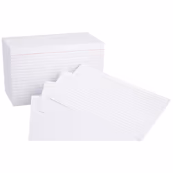 Amazon Basics Ruled Lined Index Note Cards 500 Count 5 Pack of 100 White 5 in x 8 in