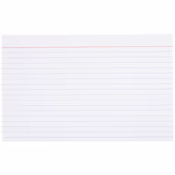 Amazon Basics Ruled Lined Index Note Cards  500 Count  5 Pack of 100  White  5 in x 8 in