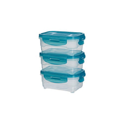 Air-Locked Leak-Proof, Stackable & Airtight Fridge/Freezer Containers with Lids, BPA-Free Plastic, Microwave and Dishwasher Safe 3-Piece Food-Storage