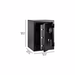 Amazon Basics Fire Resistant Security Safe with Programmable Electronic Keypad, 35 L, Black, 36 cm W x 35 cm D x 50 cm H