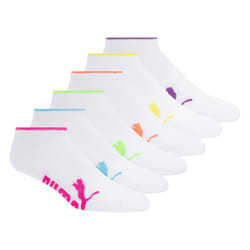 PUMA Women's 6 Pack Low Cut Socks  White Bright  9-11