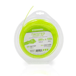 Greenworks 0.080"""" 100-Foot Twisted String Trimmer Line