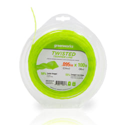Greenworks 0.095"""" 100-Foot Twisted String Trimmer Line
