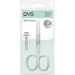 QVS Metro Stainless Steel Curved Nail Scissors