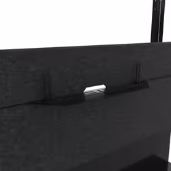 Chief Tempo Floor Support Mount and Frame, Black Powdercoat, Wood Door Kit in Wilsonart® Asian Night HPL with Black Locks - Additional view 2