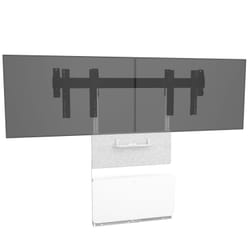 Chief Tempo Floor Support Mount and Frame, Wood Door Kit in Wilsonart® Designer White HPL with White Locks