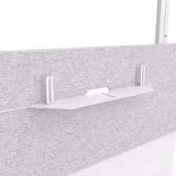 Chief Tempo Floor Support Mount and Frame, Wood Door Kit in Wilsonart® Designer White HPL with White Locks - Additional view 2