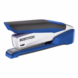 Bostitch InPower, 28 sheets, Blue, Silver, Standard clinch, Top, 210 staples, Integrated