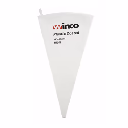 Winco Pastry Bag Cotton with Plastic Coating  18-Inch White