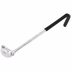 Winco Prime One Piece Stainless Steel Ladle NSF Listed 4 Ounce 14.5 Black