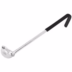 Winco Prime One Piece Stainless Steel Ladle  NSF Listed Black