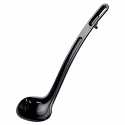 Winco 8-1/2 Ladle 3/4oz Black PC Curve