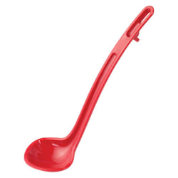 Winco 8-1/2 Ladle  3/4oz  Red  PC  Curve
