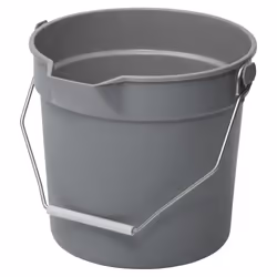 Winco Heavy-Duty Plastic Bucket/Utility Pail with Pour Spout  10 Quart