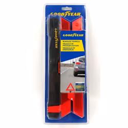 Goodyear Collapsible Safety Triangle GY3021 Reflective Portable Roadside Car Warning with Weighted Base - Orange