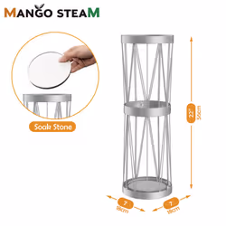 Mango Steam Pluvian Soakstone Umbrella Holder (Tall  Silver)