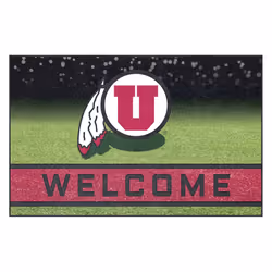 FANMATS 21259 Utah Utes Crumb Rubber Outdoor Door Mat  18in. x 30in.