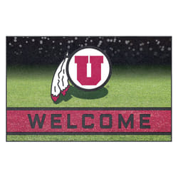 FANMATS 21259 Utah Utes Crumb Rubber Outdoor Door Mat  18in. x 30in.