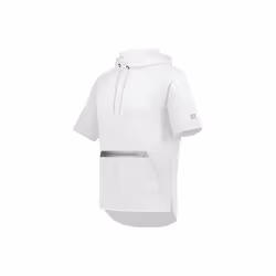 Russell R24TFM.A9B.M Legend Short Sleeve Tech Fleece Hoodie, White & Grid Iron Silver - Medium