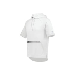 Russell R24TFM.A9B.XL Legend Short Sleeve Tech Fleece Hoodie, White & Grid Iron Silver - Extra Large