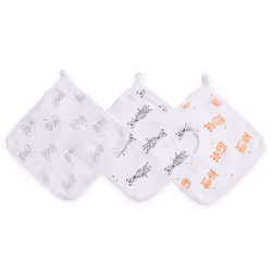 aden + anais G667B, Cotton, Pattern, Multicolour, Wash cloth, 3 pc(s)
