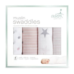 aden + anais s3100 baby blanket Pink, White 112 x 112 cm Girl