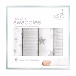 aden + anais s3103, Grey, White, Boy/Girl
