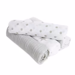 aden + anais s3103 baby blanket Grey, White 112 x 112 cm Boy/Girl