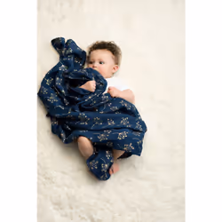 100% cotton Muslin Metallic Swaddle & Receiving Blankets for Baby Girls & Boys, 120x120cm, Ideal Newborn & Infant Swaddling Wrap Set, Perfect Shower