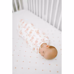 Swaddle Blanket - Pack of 1, Rosettes | Large 100% Breathable Snuggle Knit | Wrap for Newborn Girls & Boys | Use as a Burp Cloth/Nursing Shield |