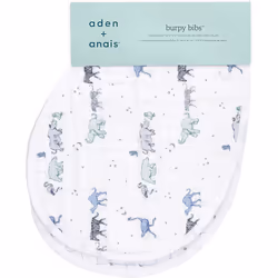 aden + anais Burpy Baby Bib, 100% Cotton Muslin, 4 Layer Multi Use Burping Cloth, Super Soft & Absorbent Burp Rag for Infants, Newborns and Toddlers,