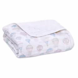 100% Cotton Muslin Dream Blanket, 120x120cm, Ideal Newborn Nursery & Cot Blankets for Baby Girls & Boys, Toddler & Infant Bed ...