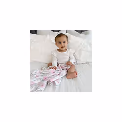 Swaddle Blanket, Boutique 100% Muslin Blankets for Girls & Boys, Baby Receiving Swaddles, Perfect Newborn Swaddling Wrap & Shower Gift, 120x120cm,