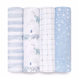 aden + anais Boutique Cotton Muslin Swaddles 4 Pack