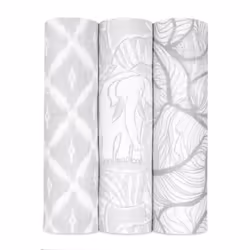 aden + anais ASWS30007, Swaddle blanket, Grey, White, Pattern, Muslin, XL, Boy/Girl