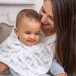 aden + anais organic cotton burpy bibs 2 pack oceanic