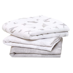 Musy Squares - map the stars, Pack of 3 | Large 100% organic cotton muslin Muslin Cloth | Soft & Lightweight Unisex Baby Essentials | Cloths for