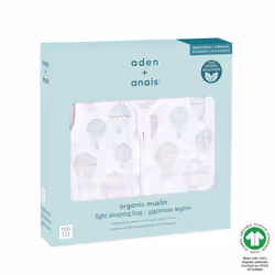aden + anais organic cotton light sleep sack above the clouds 6-18 months
