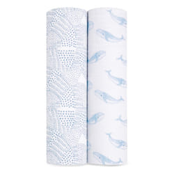 aden + anais organic cotton swaddles 2 pack oceanic