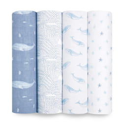 aden + anais organic cotton swaddles 4 pack oceanic
