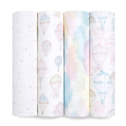 aden + anais organic cotton swaddles 4 pack above the clouds