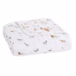 aden + anais ADBO10007, Receiving blanket, Multicolour, White, Boy/Girl