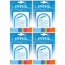 INTEX Wet Set Adhesive Vinyl Plastic Swimming Pool Tube Repair Patch 24 Pack Kit